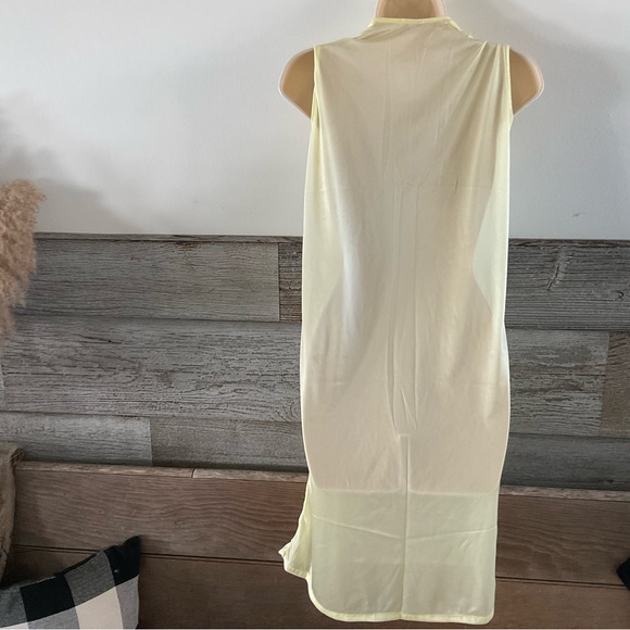 Asha yellow embroidered sleeveless lightweight nightgown size small (L1) - Picture 4 of 5